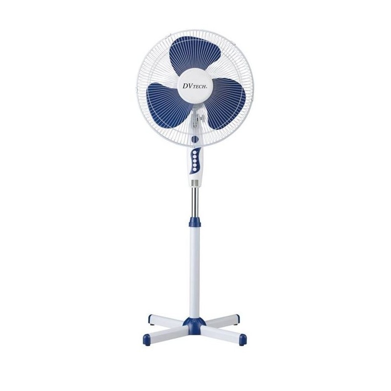Ventilador de pie 16" 60w potencia oscilación 120º 3 velocidades rejilla protectora altura regulable DVTECH DV24409 Ventilador de pie 16" 60w potencia oscilación 120º 3 velocidades rejilla protectora altura regulable DVTECH DV24409