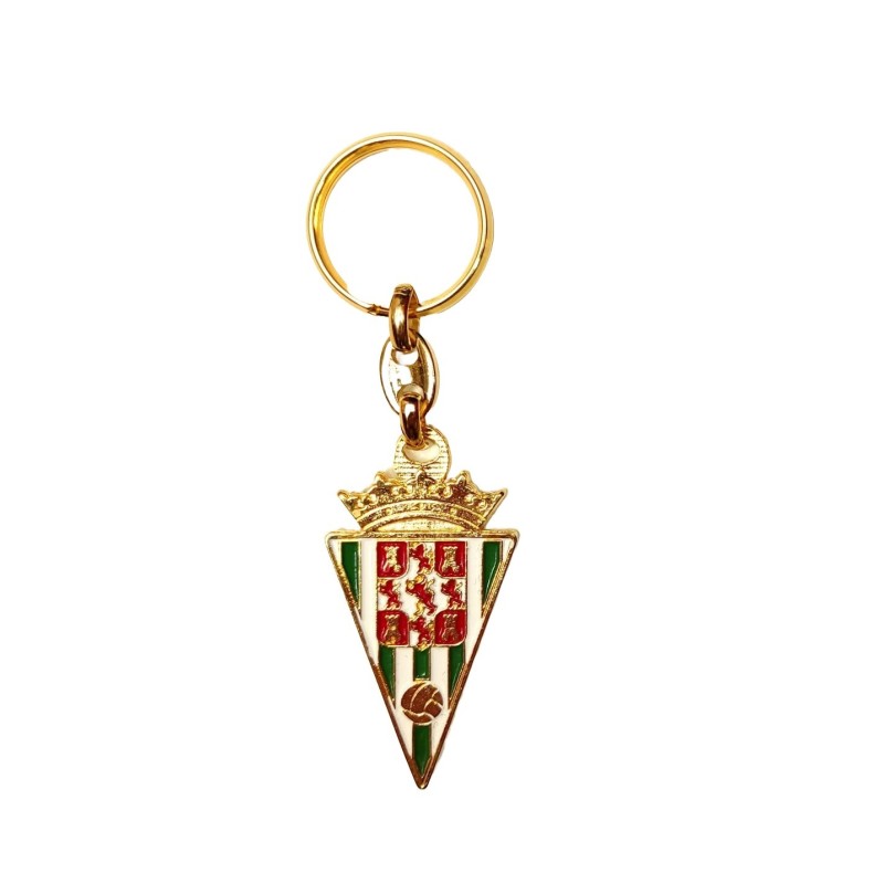 Llavero Córdoba Club de Fútbol dorado con escudo a color producto oficial Llavero Córdoba Club de Fútbol dorado con escudo a color producto oficial