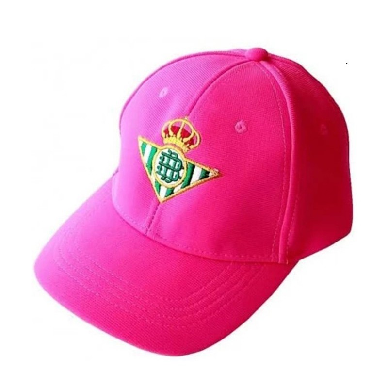 Real Betis Balompié gorra rosa mujer adulto escudo color bordado producto oficial Real Betis Balompié gorra rosa mujer adulto escudo color bordado producto oficial