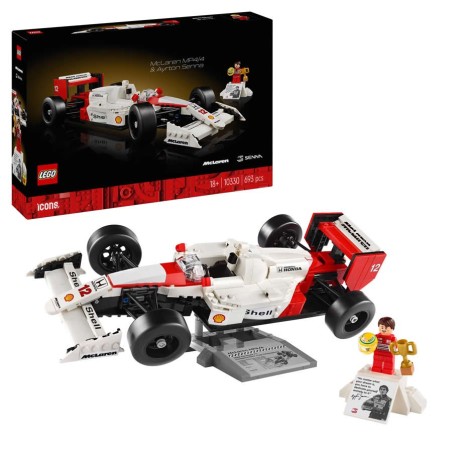 LEGO Icons 10330 McLaren MP4/4 y Ayrton Senna edad a partir de 18+ años - bloques de construcción juguetes