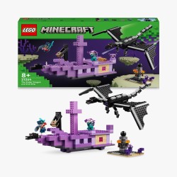 LEGO Minecraft 21264 El Dragón Ender y el Barco del End edad a partir de 8+ años - bloques de construcción juguetes
