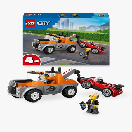 LEGO City Great Vehicles 60435 Camión Grúa y Reparación del Deportivo edad a partir de 4+ años - bloques de construcción juguete