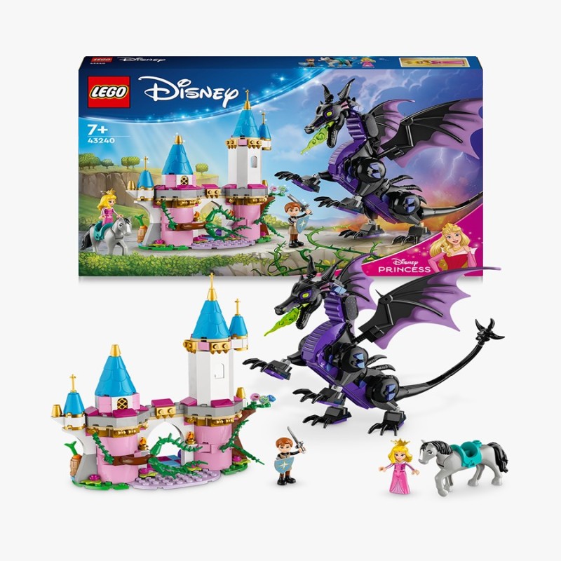 LEGO Disney Princess 43240 Maléfica en Forma de Dragón edad a partir de 7+ años - bloques de construcción juguetes