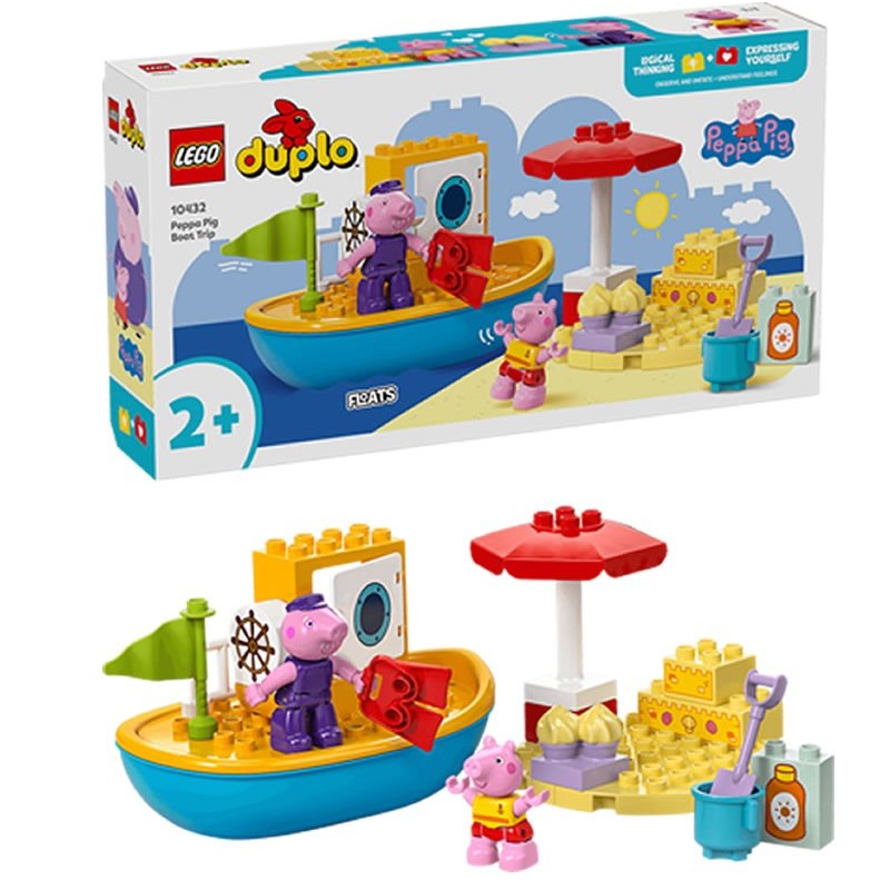 LEGO DUPLO IP 2 2024 Pink 10432 Excursión en Barco de Peppa Pig contiene 23 piezas - edad apartir de 2+ años LEGO DUPLO IP 2 2024 Pink 10432 Excursión en Barco de Peppa Pig contiene 23 piezas - edad apartir de 2+ años