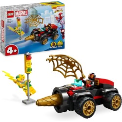 LEGO 10792 Marvel Spidey y su Superequipo Vehículo Perforador Coche de Spider-Man y 2 Minifiguras de Superhéroes Miles Morales y