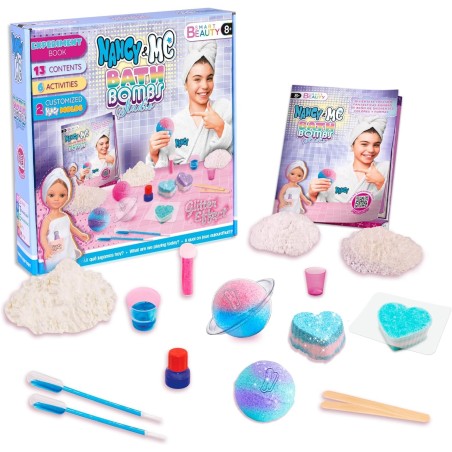 Nancy & Me - Bath Bombs Studio, Kit de Creación de Bombas de Baño, Crea tus Propias Bombas de Baños de Colores y Formas Famosa +