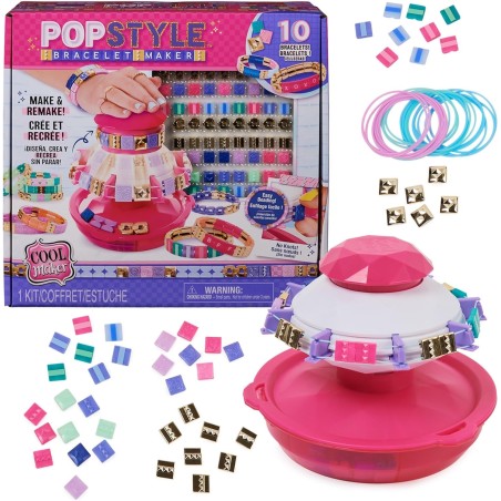 Cool Maker - POPSTYLE Bracelet Maker - Kit para Hacer Pulseras de la Amistad - 1 Máquina con Almacenamiento +8 años