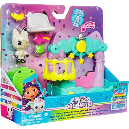 La Casa de muñecas de Gabby balcón mirador de ensueño PANDY patitas con accesorios edad +3 años