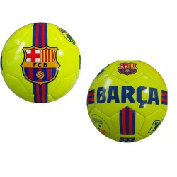 Balón Fútbol Club Barcelona amarillo fluor grande talla 5 similar al reglamentario