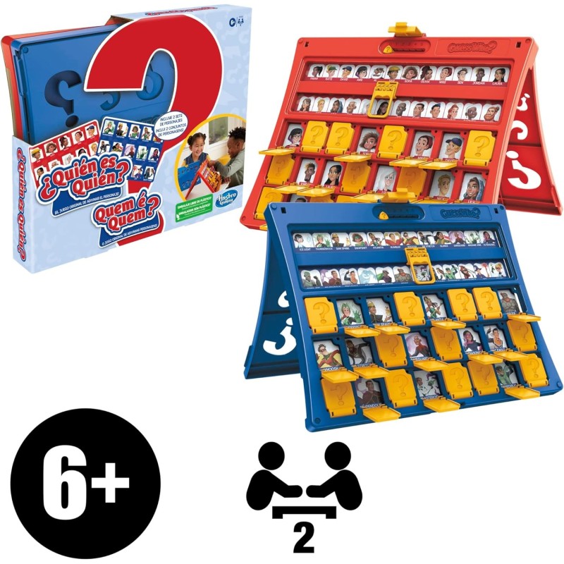 ¿Quién es quién? - El Juego clásico de adivinar el Personaje - Juego de Mesa para niños y niñas a Partir de 6 años - para 2 Juga ¿Quién es quién? - El Juego clásico de adivinar el Personaje - Juego de Mesa para niños y niñas a Partir de 6 años - para 2 Juga