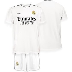 Real Madrid Conjunto Niño Camiseta y Pantalón - primera Equipación de la Temporada 2024-2025 - Réplica Oficial