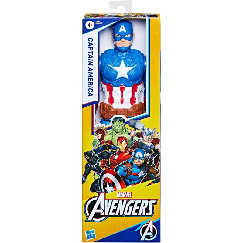 Muñeco Marvel Avengers Capitán América Titan Hero Series Blast Gear 30 cm - Edad +4 años E7877 Muñeco Marvel Avengers Capitán América Titan Hero Series Blast Gear 30 cm - Edad +4 años E7877