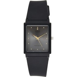 Reloj Casio MQ38-8A para caballero correa negra de caucho esfera oscura caja cuadrada