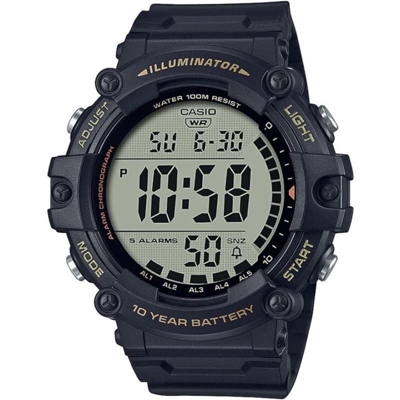 Reloj Casio Digital Caballero AE-1500WHX-1A correa caucho resistente al agua de 100 metros Reloj Casio Digital Caballero AE-1500WHX-1A correa caucho resistente al agua de 100 metros