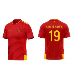 Camiseta Selección Española Fútbol Lamine Yamal 19 réplica producto oficial adulto