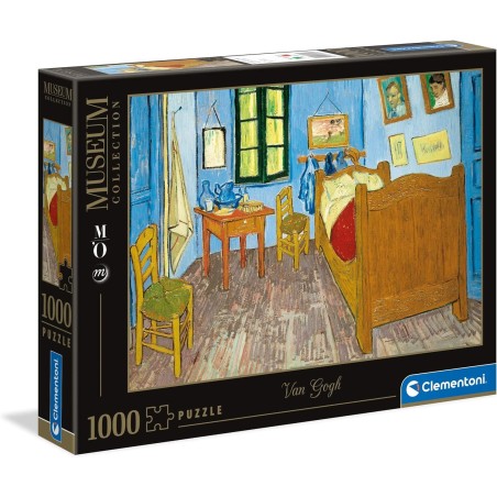 Clementoni - Puzzle 1000 piezas cuadro La habitación de Arlés, Van Gogh, Colección museos puzzle