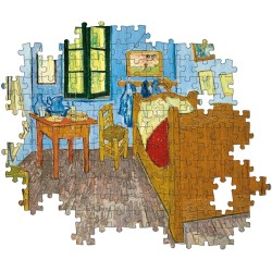 Clementoni - Puzzle 1000 piezas cuadro La habitación de Arlés, Van Gogh, Colección museos puzzle