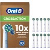 Oral-B Pro CrossAction Recambios para Cepillo de Dientes Eléctrico, Pack de 10 Cabezales, Blanco - Originales