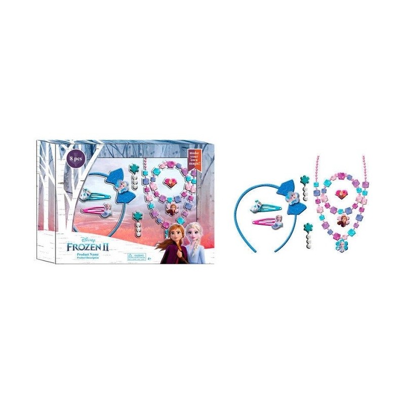Frozen accesorios de fantasía para el pelo 8 piezas incluye collar y pulsera