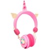 Cascos auriculares unicornio rosa conector 3.5 mm