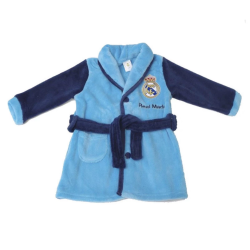 Bata de casa Real Madrid para niño talla 8 tejido coralina escudo bordado producto oficial
