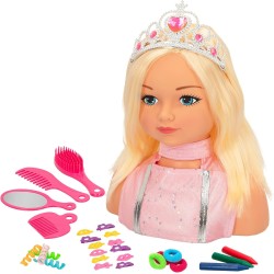 Busto muñeca peinar y maquillar, Cabeza peluquería niña, Muñeca Princesa María