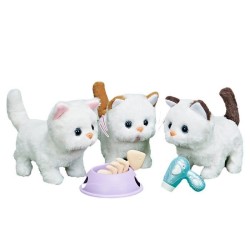 Mascota gato andador con accesorios 20cm de juguete con sonido edad +18 meses color surtido