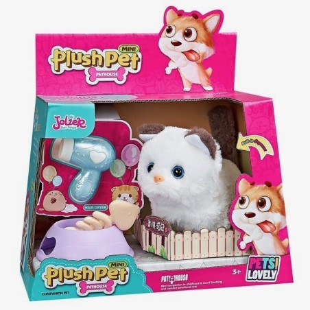 Mascota gato andador con accesorios 20cm de juguete con sonido edad +18 meses color surtido