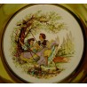 Plato decoración dorado 23cm