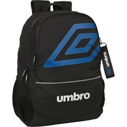 Mochila escolar Umbro Flash tamaño 32X16X44cm adaptable a carro, espaldar acolchado