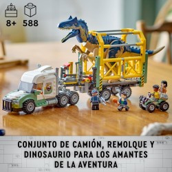 LEGO 76966 Misiones Dinosaurio: Camión de Transporte del Allosaurus edad 8+ años - contiene 588 piezas - Tienda juguetes LEGO