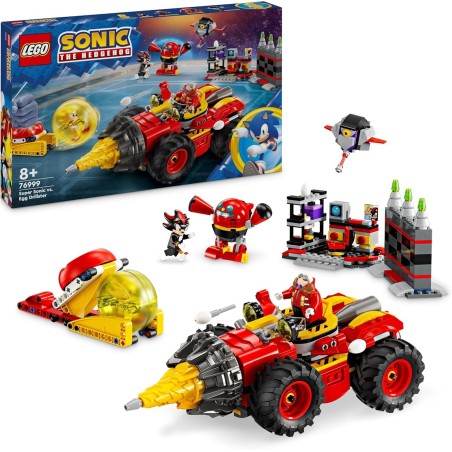 LEGO 76999 Super Sonic vs. Egg Drillster edad 8+ años - contiene 590 piezas
