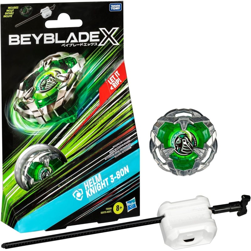 Bey Blade BBX Helm Knight 3-80N peonza con lanzador Hasbro edad +8 años F9581 Bey Blade BBX Helm Knight 3-80N peonza con lanzador Hasbro edad +8 años F9581