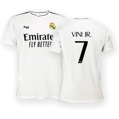 Real Madrid Vini JR. 7 Vinicius Niño Camiseta Primera Equipación de la Temporada 24/25 réplica producto oficial