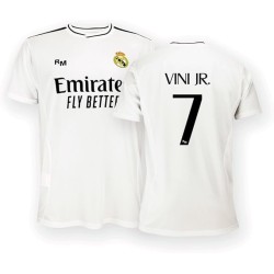 Real Madrid Vini JR. 7 Vinicius inflantil Camiseta Primera Equipación de la Temporada 24/25 réplica producto oficial