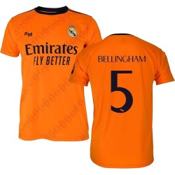 Real Madrid Conjunto Niño Camiseta y Pantalón - Bellingham 5 - segunda Equipación de la Temporada 2024-2025 - Réplica Oficial