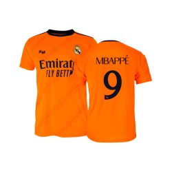 Real Madrid Conjunto Niño Camiseta y Pantalón - Mbappe 9 - segunda Equipación de la Temporada 2024-2025 - Réplica Oficial