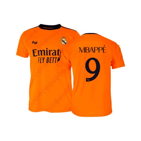 Real Madrid Camiseta segunda Equipación Temporada 2024-2025 - Mbappe 9 - Réplica Oficial Adulto