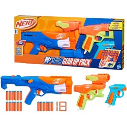 Nerf N Series Gear Up Pack - 3 lanzadores - 18 Dardos Nerf N1 Hasbro F8633