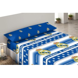 Juego de sábanas Real Madrid 3 Piezas sábana, bajera y funda de almohada para cama 90cm producto oficial