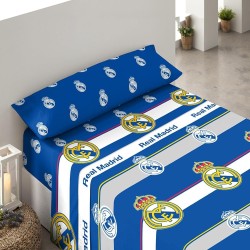 Juego de sábanas Real Madrid 3 Piezas sábana, bajera y funda de almohada para cama 90cm producto oficial