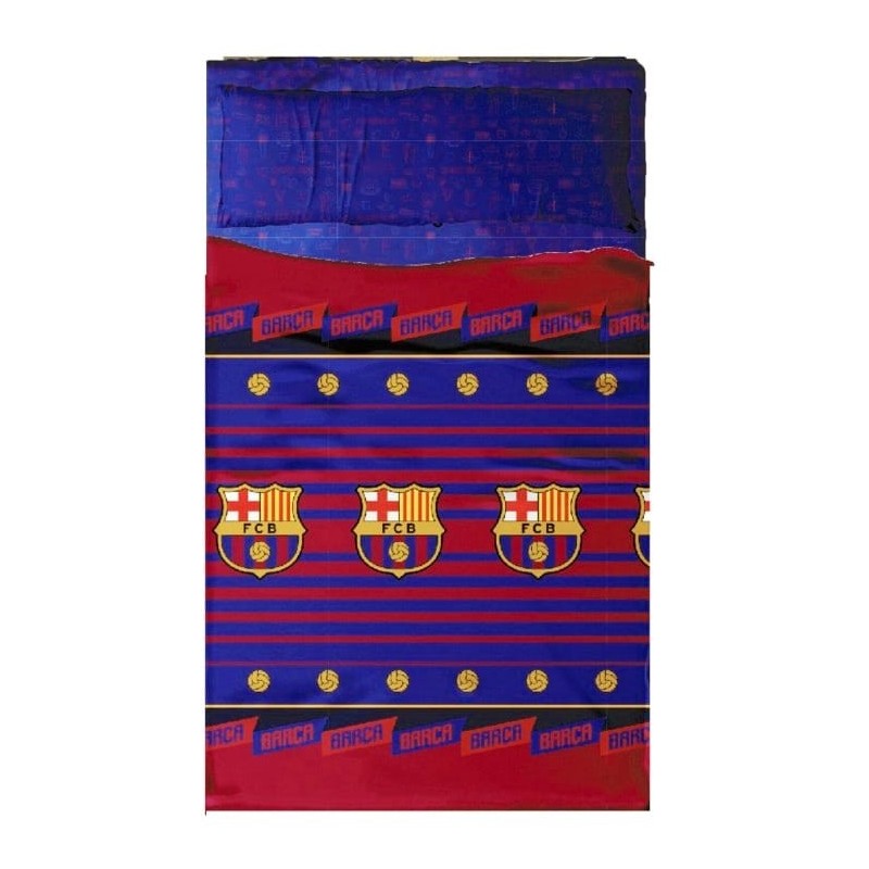 Juego de sábanas Fútbol Club Barcelona 3 Piezas sábana, bajera y funda de almohada para cama 90cm producto oficial Juego de sábanas Fútbol Club Barcelona 3 Piezas sábana, bajera y funda de almohada para cama 90cm producto oficial