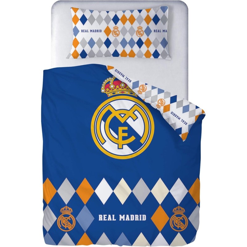 Real Madrid juego de funda nórdica y almohada para cama de 90cm producto oficial