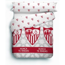 Sevilla Fútbol Club juego de funda nórdica y almohada para cama de 105cm producto oficial.