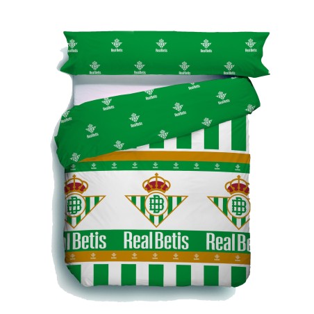 Real Betis Balompié juego de funda nórdica y almohada para cama de 150cm producto oficial.