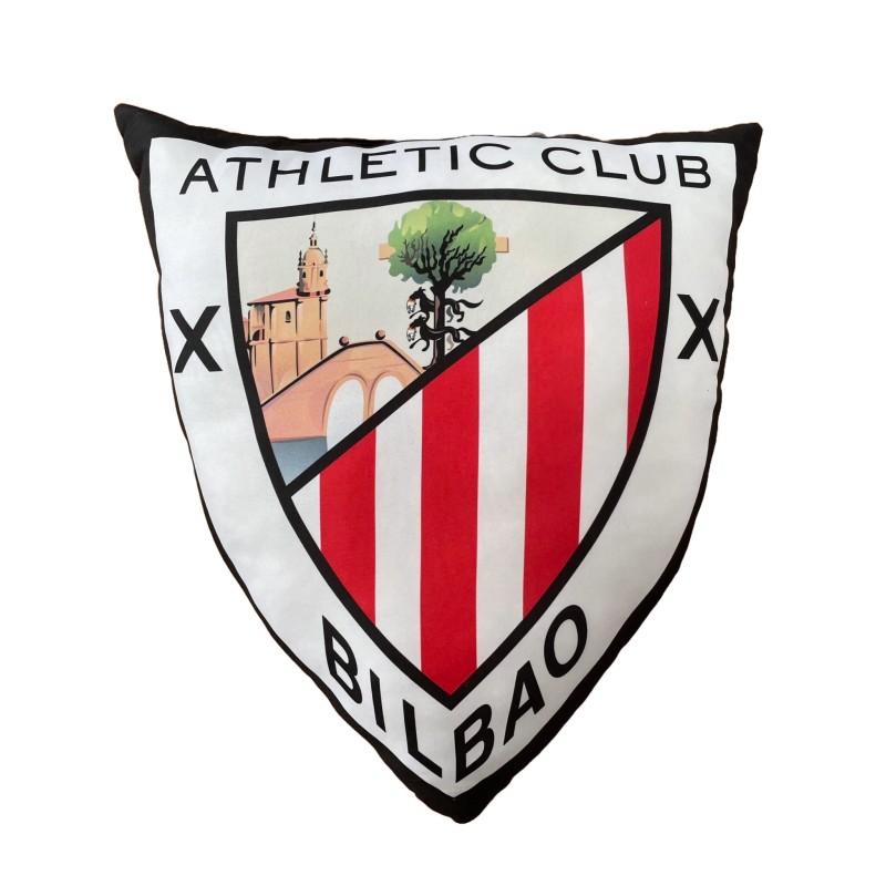 Cojín Athletic Club de Bilbao forma escudo 3D producto oficial tamaño 40x30cm Cojín Athletic Club de Bilbao forma escudo 3D producto oficial tamaño 40x30cm