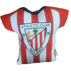 Cojín Athletic Club de Bilbao forma camiseta producto oficial tamaño 42x42cm