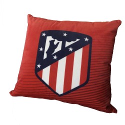 Cojín Atlético de Madrid cuadrado tacto tereciopelo tamaño 45x45cm producto oficial