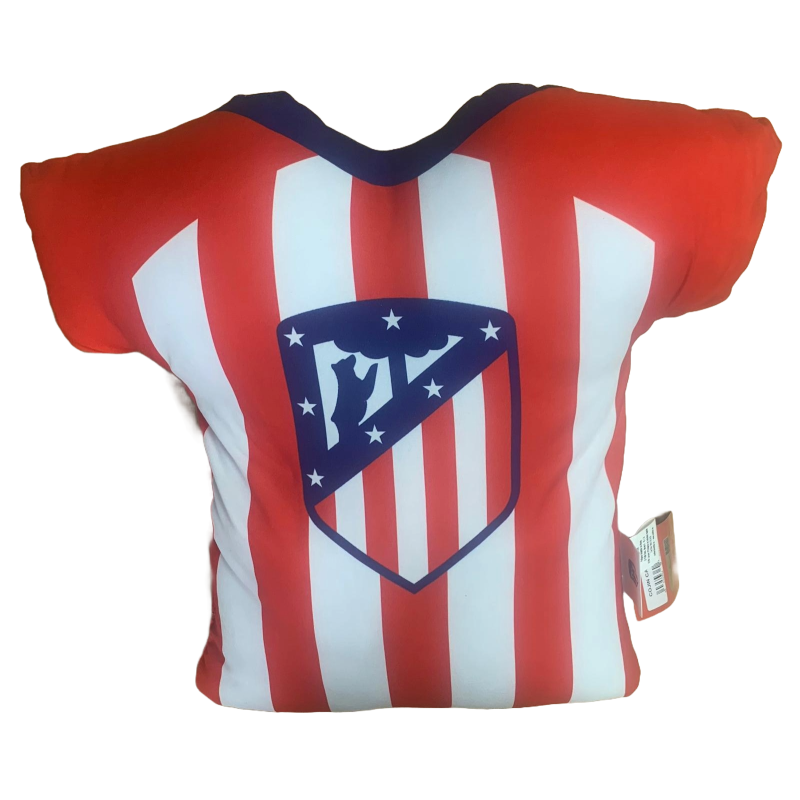 Cojín del Atlético de Madrid forma camiseta tamaño 42x42cm producto oficial