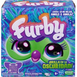 Furby Galaxy, Juguete de Peluche Interactivo que Brilla en la Oscuridad edad +6 años Hasbro